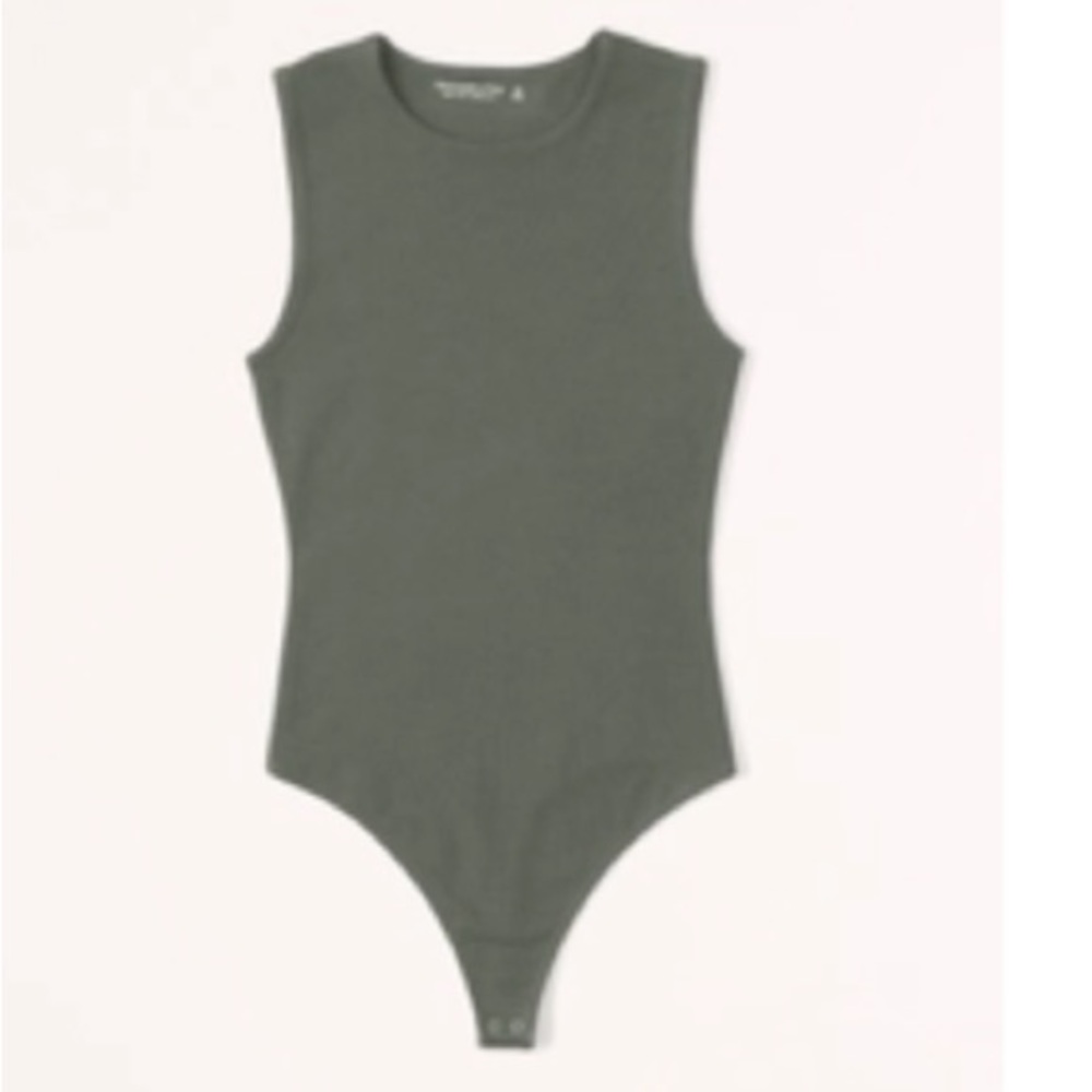 Abercrombie & Fitch Olive Green Sleeveless Bodysuit